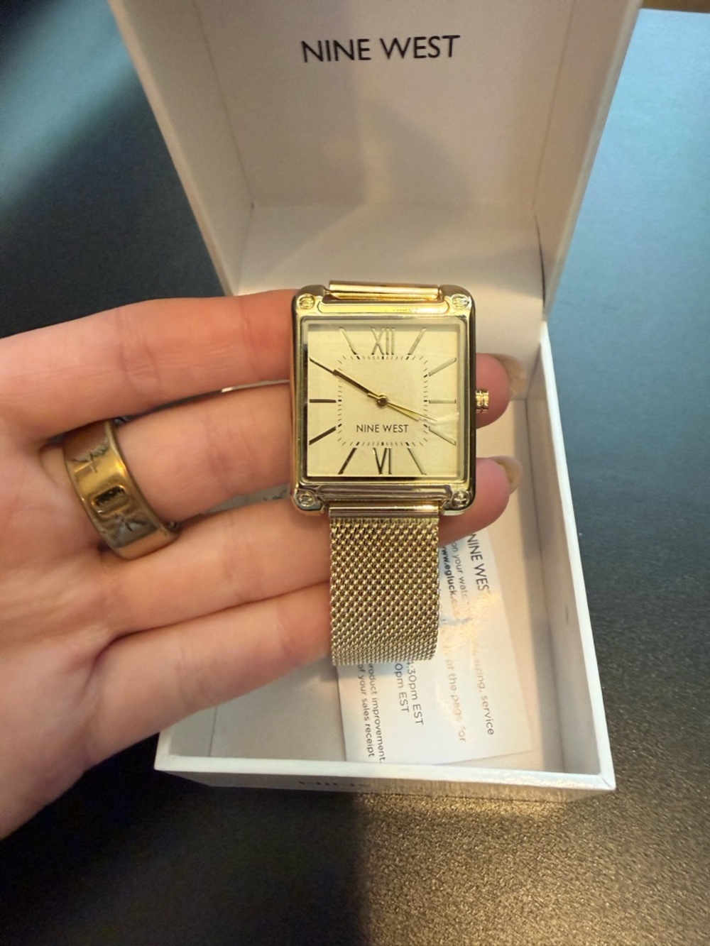 NWT Nine West Women's Mesh Bracelet Watch